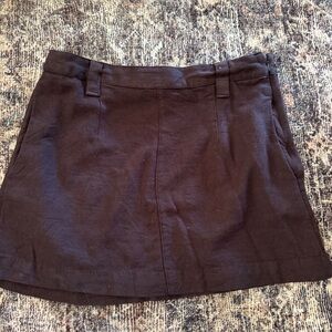 Free People Dark Brown/Charcoal Mini Skirt